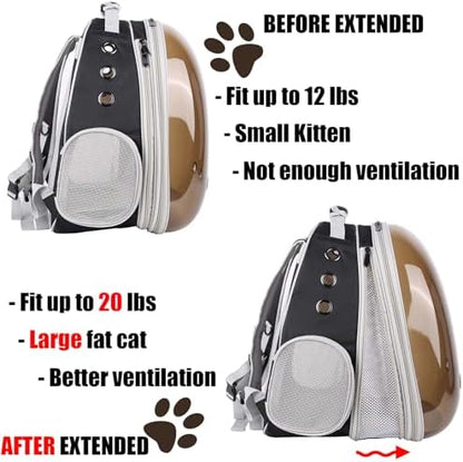 Large Cat Backpack Carrier, Front Extension - Image 3