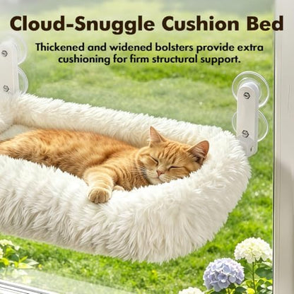 Zoratoo Foldable Cat Window Perch, Widened Cushion Cat Bed - Image 2