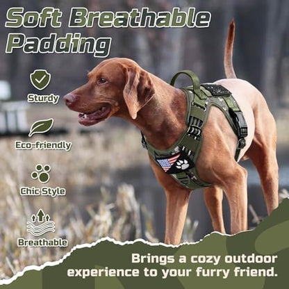 rabbitgoo Tactical Dog Harness for Medium, No Pull Military Service Vest - Image 4