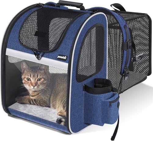 pecute Cat Backpack Visiable, Cat Carrier Expandable by pecute