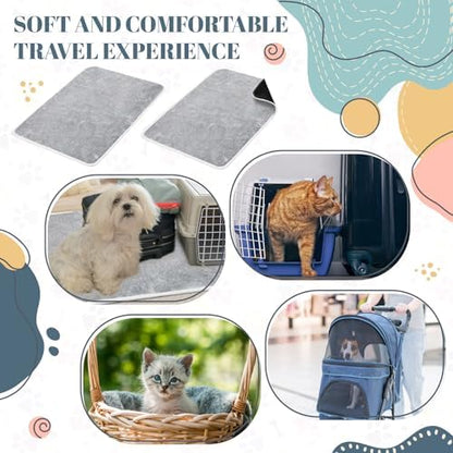Drydiet 4 Pcs Cat Carrier Pad Reversible Liner, 17 x 11 Inch - Image 5