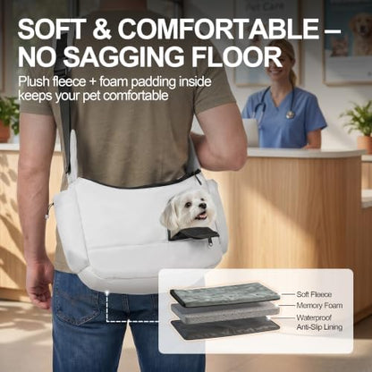 Dog Carrier Sling for Small Dogs & Cats Hand-Free Puppy Sling Purses - Image 4