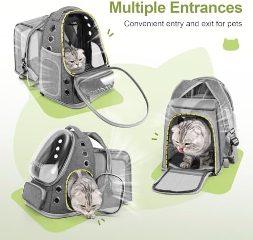 Cawypety Expandable Cat Backpack Large Space Cat Bubble Backpack Carrier - Image 5
