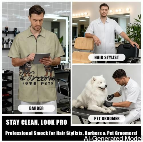 Professional Grooming Smock Unisex, Water Resistant Anti-Static - Image 4