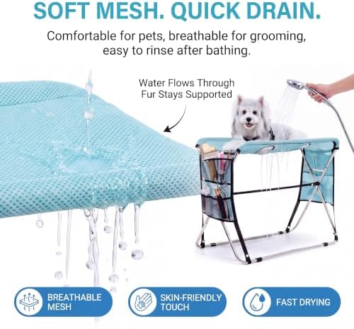 Pet Grooming Bath Stand for Small & Medium Dogs Cats 4-Hole - Image 6