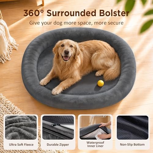 Waterproof Orthopedic Dog Bed for Extra Large Dogs, Dark Grey - Image 4
