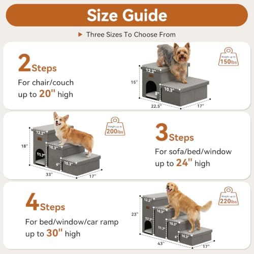 Zerbuger Dog Stairs with Storage - Image 2