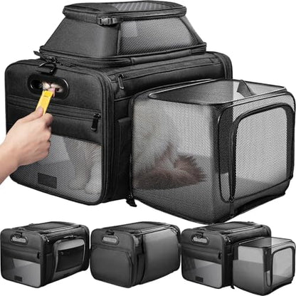 Top-Side Expandable Pet Carrier, Treat Window by SHARLOVY