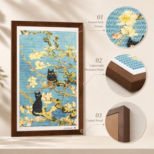 Wall Art Cat Scratcher, Framed Sisal Scratch Pad - Image 3