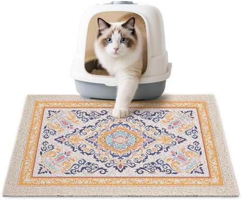 Unicorn Catcher 24"x15" Cat Litter Mat Non-Slip Washable Litter Box Mat by UnicornCatcher