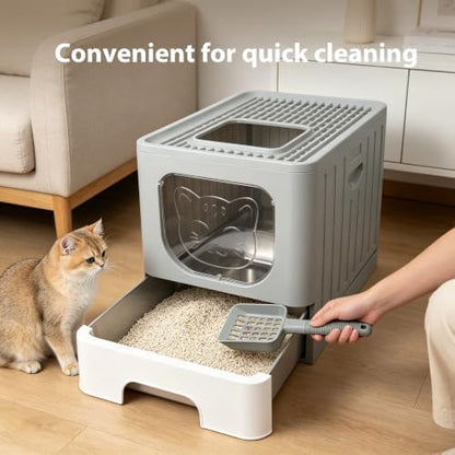 PAWISE Stainless Steel Cat Litter Box - Image 6