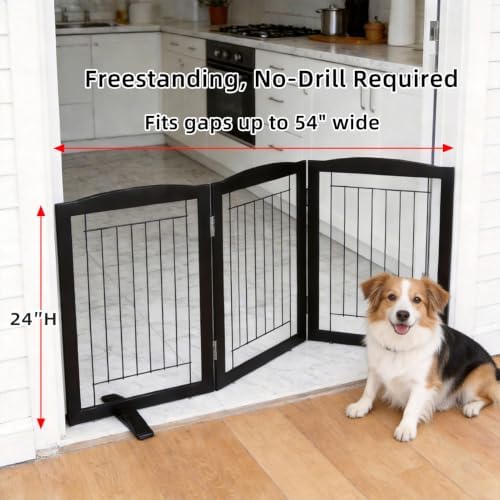 ZJSF Freestanding Dog Fence Indoor, Foldable Dog Gate - Image 2