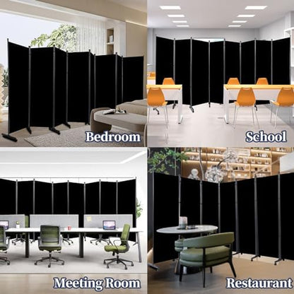 Room Divider 6 Panel-176''Wide Folding Privacy Screen, Large Partition Wall - Image 7