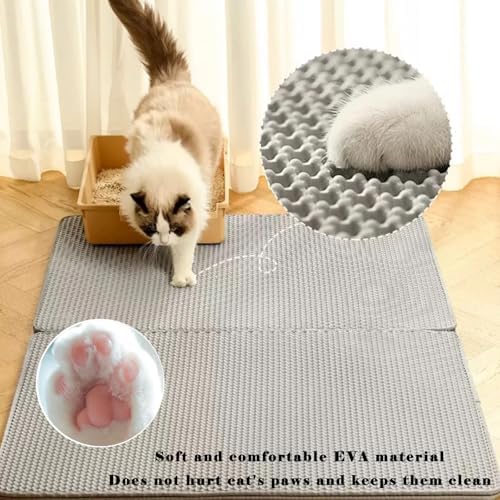 Cat Litter Mat, Honeycomb Double Layer Litter Trapping Mat - Image 3