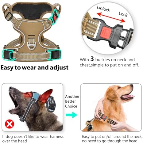 Timos Dog Harness, Front Clip No Pull Medium Sized - Image 3