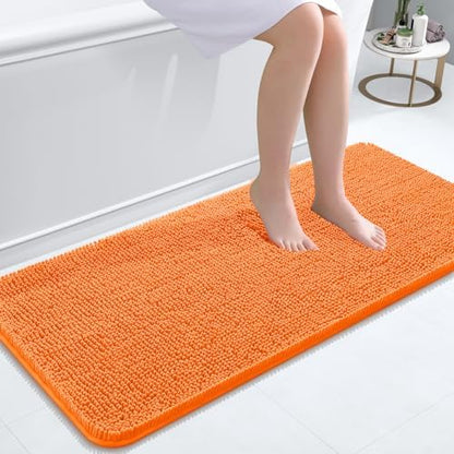 OLANLY Bathroom Runner Rugs 47x20, Extra Soft Absorbent Chenille Bath Rugs by OLANLY