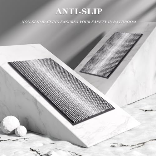 BSICPRO Bathroom Rugs Sets 2 Piece, Non Slip Striped Bath Mats - Image 4