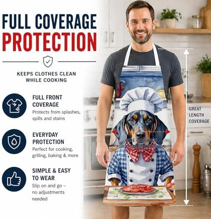 Caroline's Treasures Bluetick Coonhound The Chef Apron Cooking Kitchen Server - Image 3