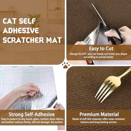 LSGCQ Cat Scratch Mat Self Adhesive Cat Scratch Furniture Protector - Image 3