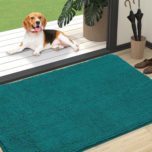 OLANLY Dog Door Mat for Muddy Paws 47x32, Super Absorbent Chenille Mud Mat by OLANLY