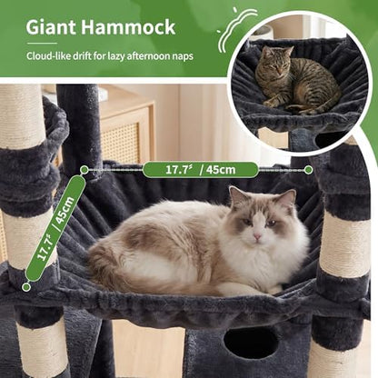 Heybly Floor to Ceiling Cat Tree, 104.7"-116.5" Height-Adjustable HCT92G - Image 7