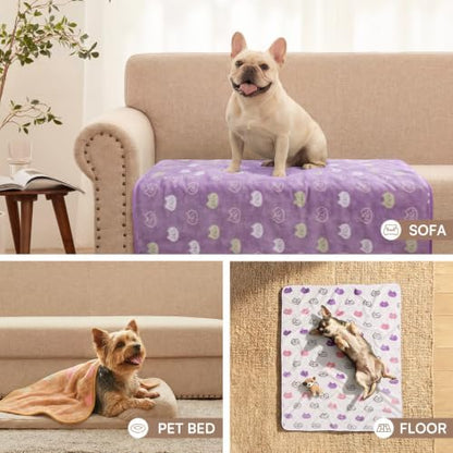 Luciphia 3 Pack Soft Fleece Dog Blankets - Image 6