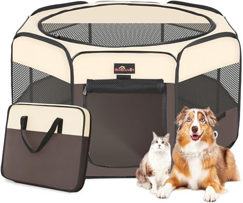 Aivituvin Dog Playpen, Foldable Pet Play Pens by Aivituvin