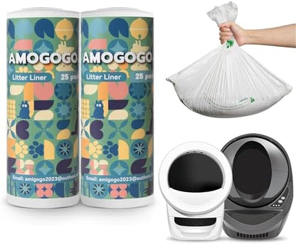 50 Pcs Waste Bags, Compatible by AMOGOGOPET