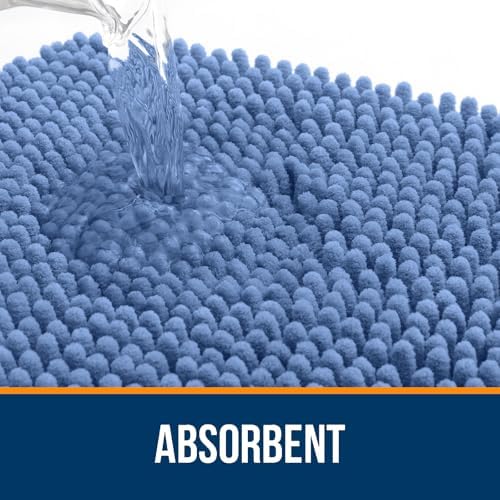 OLANLY Bathroom Rugs 35x24, Extra Soft Absorbent Chenille Bath Rugs - Image 4