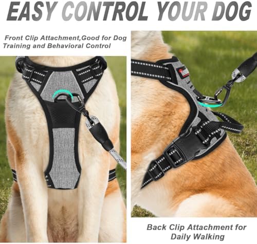 BARKBAY Dog Harness No Pull for Large Dogs Front Back Clips, Dog Vest - Image 2