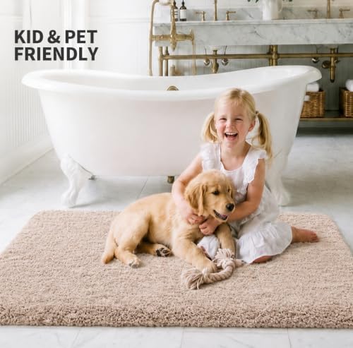 ILANGO Bathroom Rugs 24" × 17", Extra Soft Absorbent Microfiber Bath Rugs - Image 2
