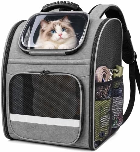 Pawtners Cat Backpack Carrier, Bubble Backpack by Pawtners