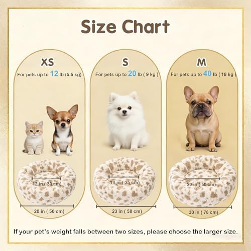 Avont Donut Dog Bed, Calming Round Pet Bed - Image 2