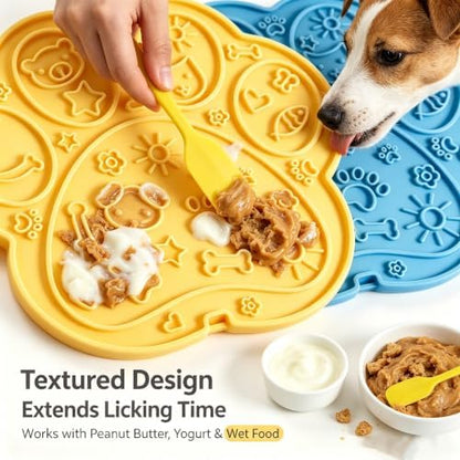 2 Pack Paw-Shaped Dog Cat Lick Mat, BPA-Free Silicone Suction Cups - Image 4