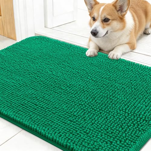 OLANLY Dog Door Mat for Muddy Paws 24x16, Super Absorbent Chenille Mud Mat by OLANLY