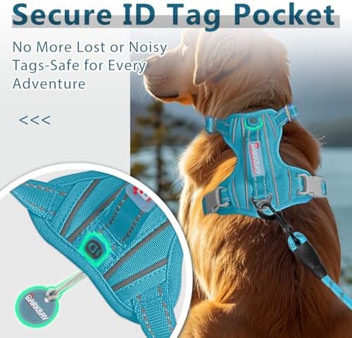 BARKBAY No Pull Dog Harness for Large Dogs, ID Tag Holder Dog Vest - Image 3