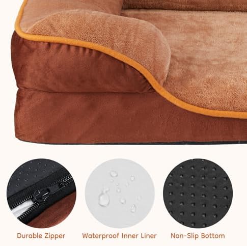 Sweetcrispy Orthopedic Large Dog Bed, Waterproof Pet Sofa Supportive Bed - Image 3