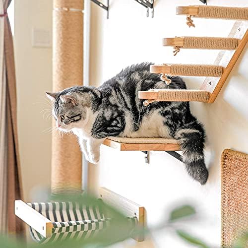 FUKUMARU Cat Wall Shelves, 17 x 10 Inch, Sisal Mat - Image 2
