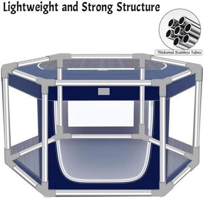 Hexagonal Dog playpen, 45 Inch Soft Puppy Playpen - Image 6