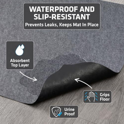 Drymate Cat Litter Box Mat, Litter Trapping Mat, Light Grey, 29x36 XL - Image 3