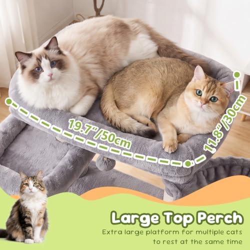Heybly Cat Tree, 68 inch Multi-Level Cat Tower - Image 2