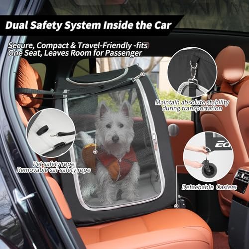 EchoSmile 4-Wheel Pet Stroller for Dogs & Cats - Image 4