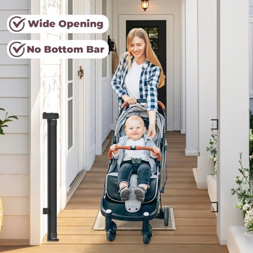 76" Retractable Baby Gates Extra Wide, Mesh Long Dog Gate - Image 5