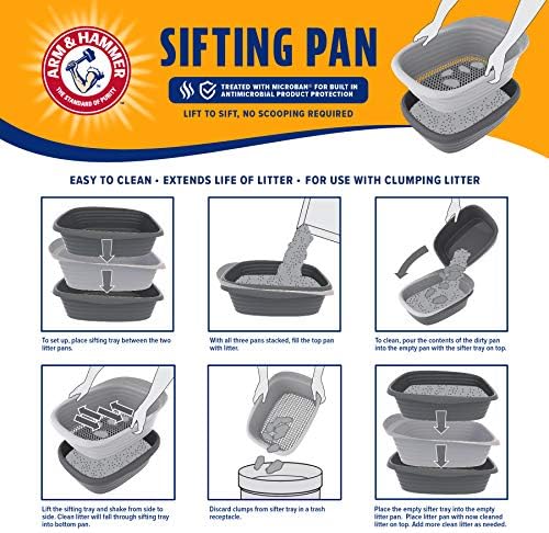 Arm & Hammer Large Sifting Litter Box Scoop Free Cat Litter Tray - Image 4