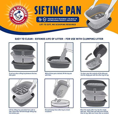 Arm & Hammer Large Sifting Litter Box Scoop Free Cat Litter Tray - Image 4