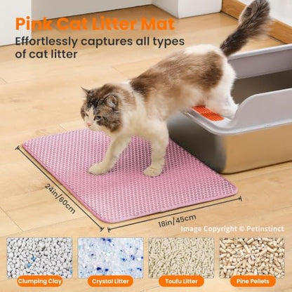 Cat Litter Mat, Double Layer Honeycomb Litter Box Mat - Image 2