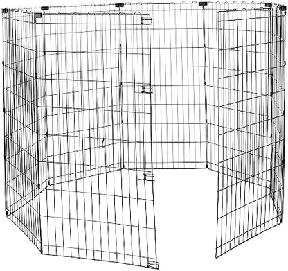 Amazon Basics Foldable Octagonal Metal Exercise Dog Playpen, Indoor/Outdoor by AmazonBasics
