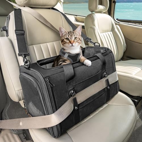 PETSFIT Cat Carrier Soft with Patented Safety Buckles, Safe by Petsfit