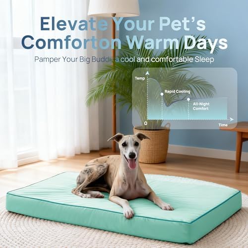 Cooling Dog Beds Large Sized Dog, Extra Large Comfy Flat Puppy Beds - Image 2
