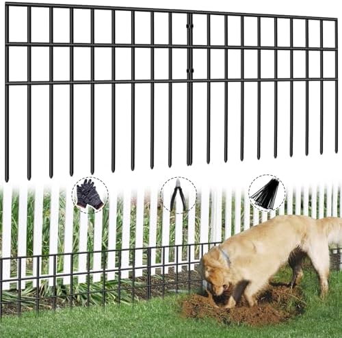 10 Panels Animal Barrier Fence, 14ft x 13in No Dig Garden Fence by AVELOTUUG